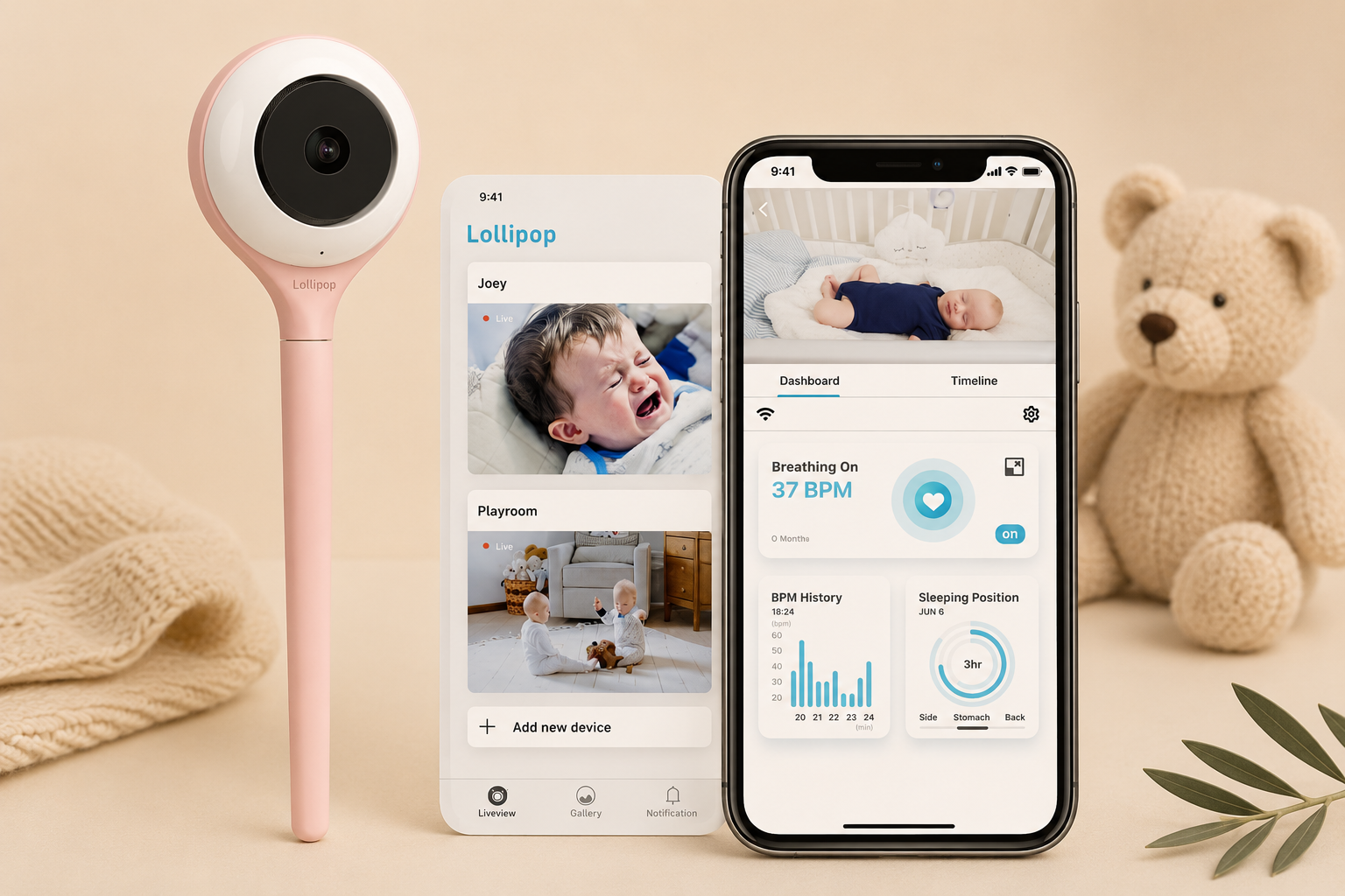Lollipop Smart WiFi-babyvakt